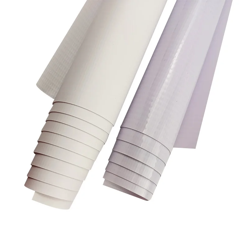 Wholesale 120g/140g/160g PVC Self-Adhesive Vinyl Roll Eco-Solvent Printable Frontlit Flex Available in White Glossy or Matte