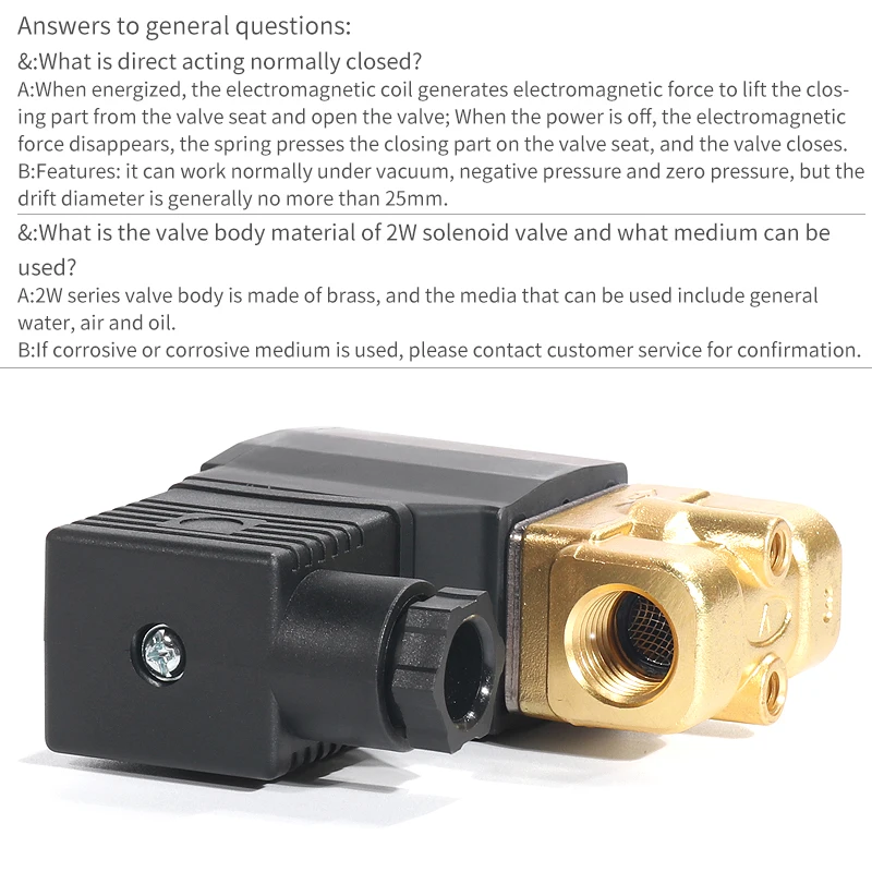 AIRTAC 2W030/050-06/08/10/15AC220V/DC24V solenoid valve solenoid solenoid valve