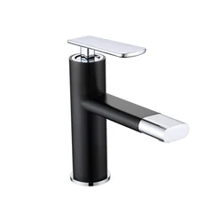 Hot Selling Basin Mixer Faucet Chrome Bathroom Faucet Hot Cold Water Mixer FLG with 360 Degree Rotation Faucet Spout Sink Black