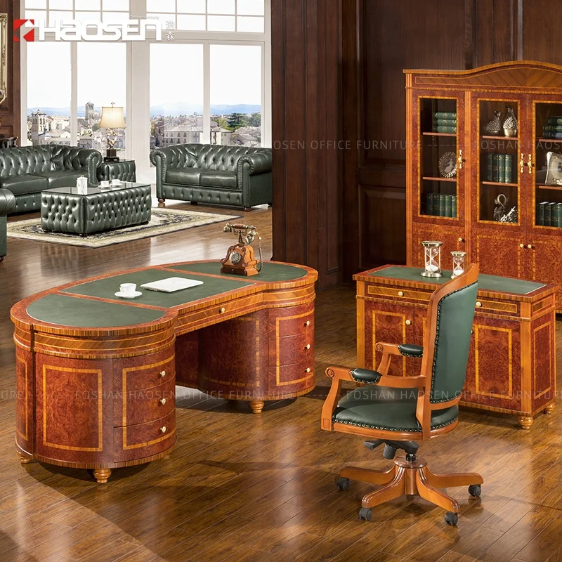 Haosen Rafflo 0809# Classic Executive table Solid wood Manufacturer office furniture
