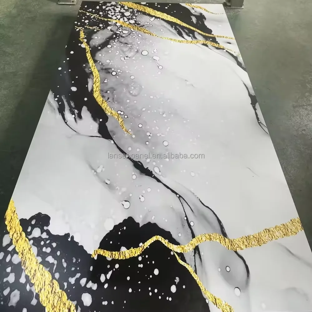 Good Quality Pvc 3D Marble Texture Board Wpc Wall Panel Marble Pvc Marble Sheet For Indoor