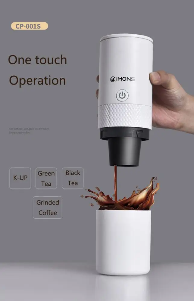 
K-cup coffee machine Portable coffee maker tea maker ground coffee CAN BOIL WATER in car use outdoor use 