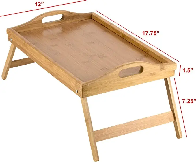 Bamboo Folding Bed Table With Folding Legs Breakfast Tray Bamboo Bed Table And Bed Tray With Legs