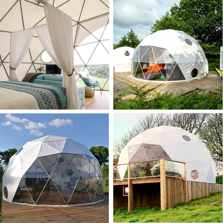 Factory Direct Sale Spherical Sun Room Garden Outdoor Glass House Garden Camping Tent Anti Noise Insulated Dome Gazebo