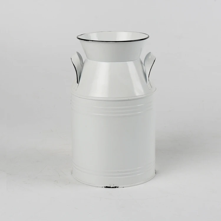 Metal Galvanized Milk Can Milk Pot Flower Jug home decorative nordic style  simple design handle container packing/giftpacking