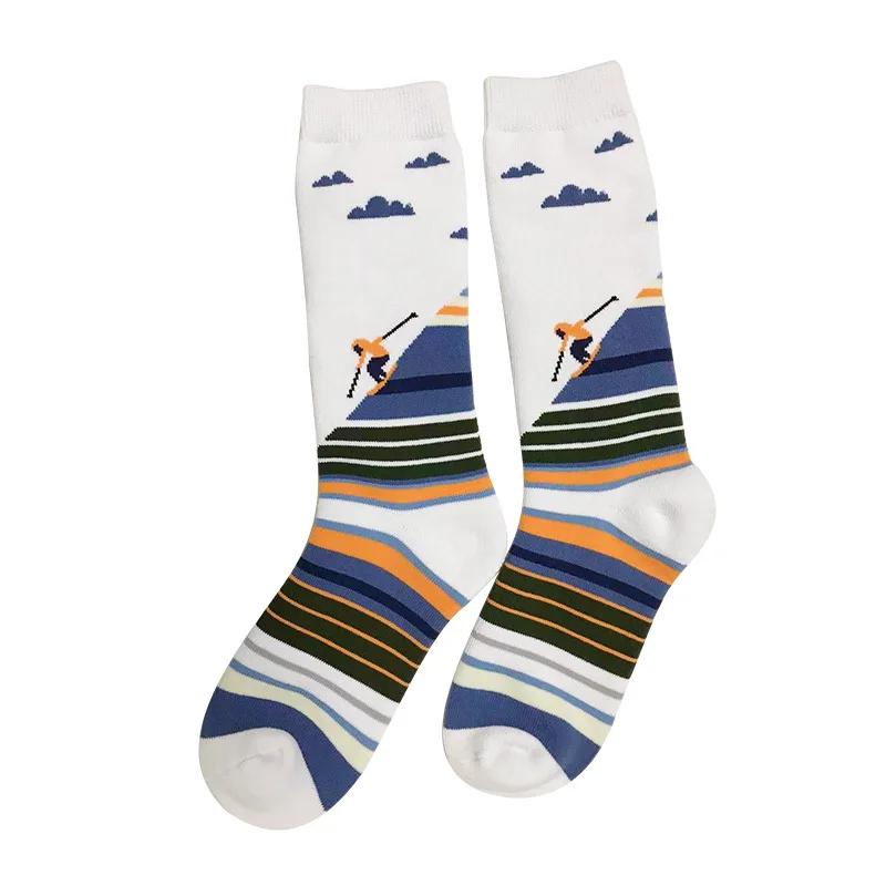 2024 JISEN Adult ski socks outdoor sports thick hiking towel bottom long tube thermal socks