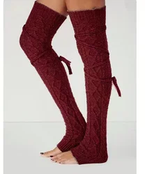Winter leg warmer thigh high socks over the knee knitted wool warm socks