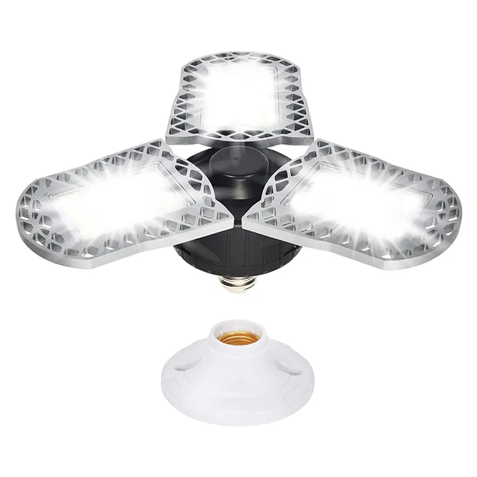 Заводская цена, 60 Вт, алюминиевый подвальный светильник с регулируемыми многопозиционными панелями, 6000 лм, рабочее освещение для гаража