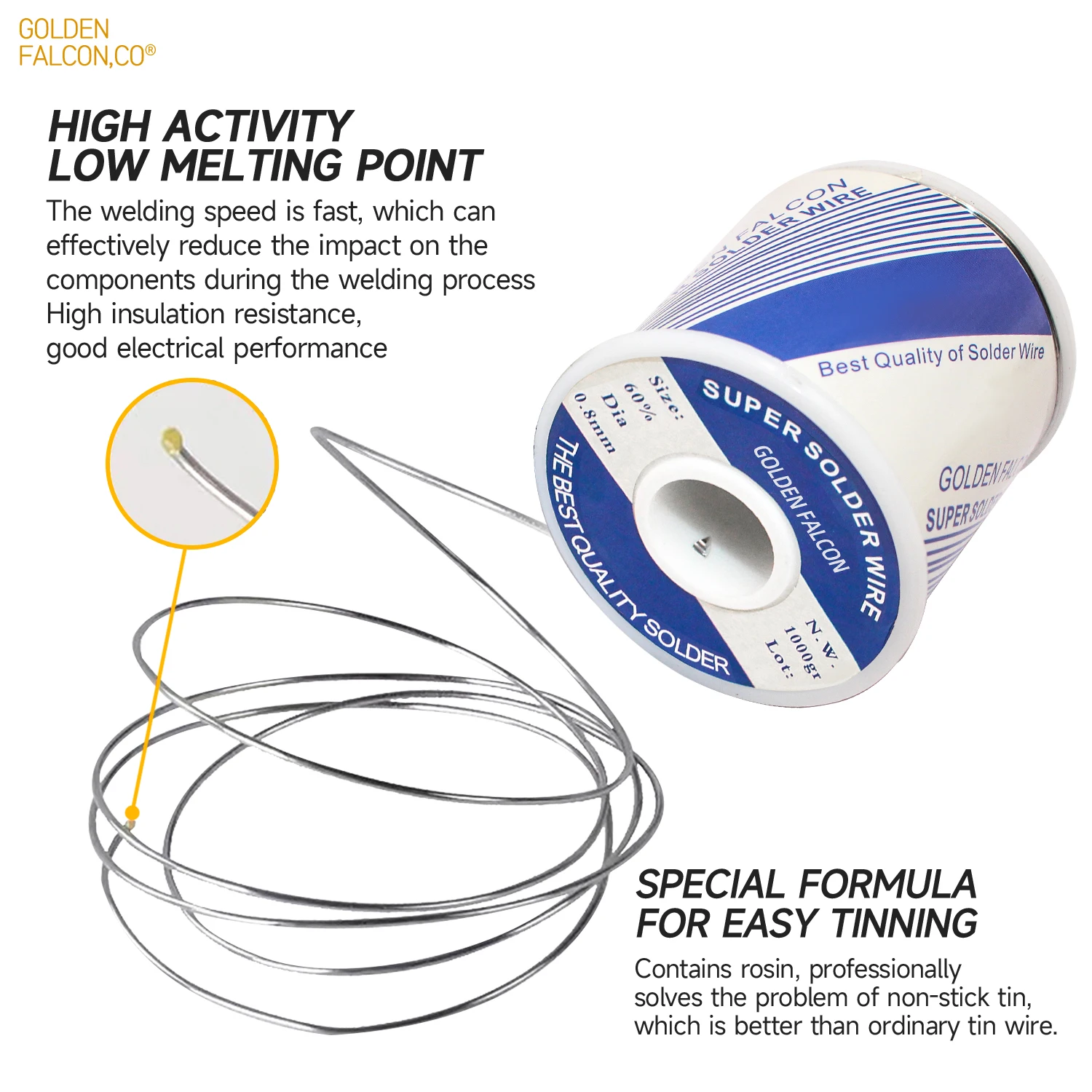 soldering wire 1kg 0.8mm Welding wires  Sn60Pb40 Solder Tin wire 60 40 Flux Rosin Activated Cored 1000g