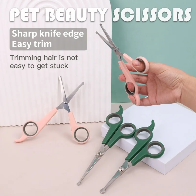 Factory Wholesale Tied Card Packaging Cat Hair Scissors Pet Dog Grooming Hair Clipper
