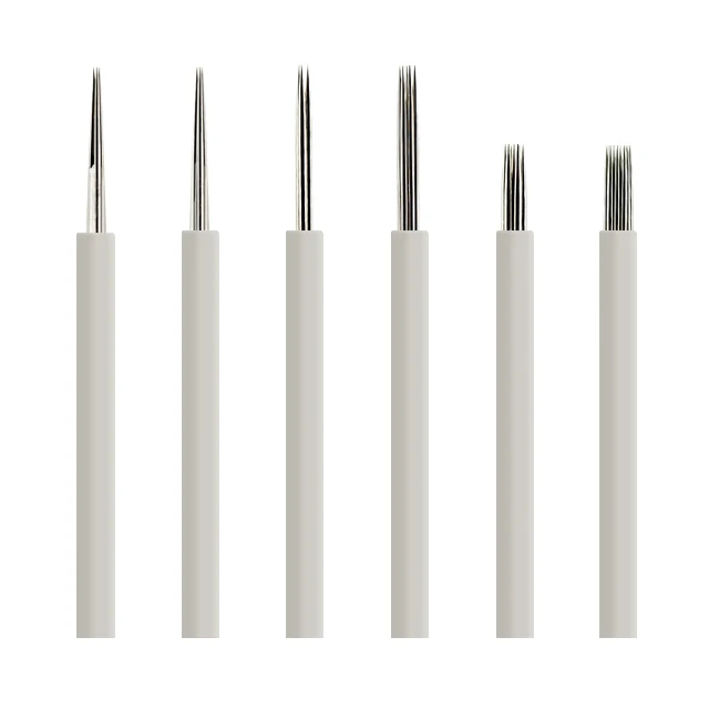 0,30/0,35 мм спицы круглые Одноразовые Круглый иглы серии Micropigment иглы Лезвия пирсинг Nano лезвия