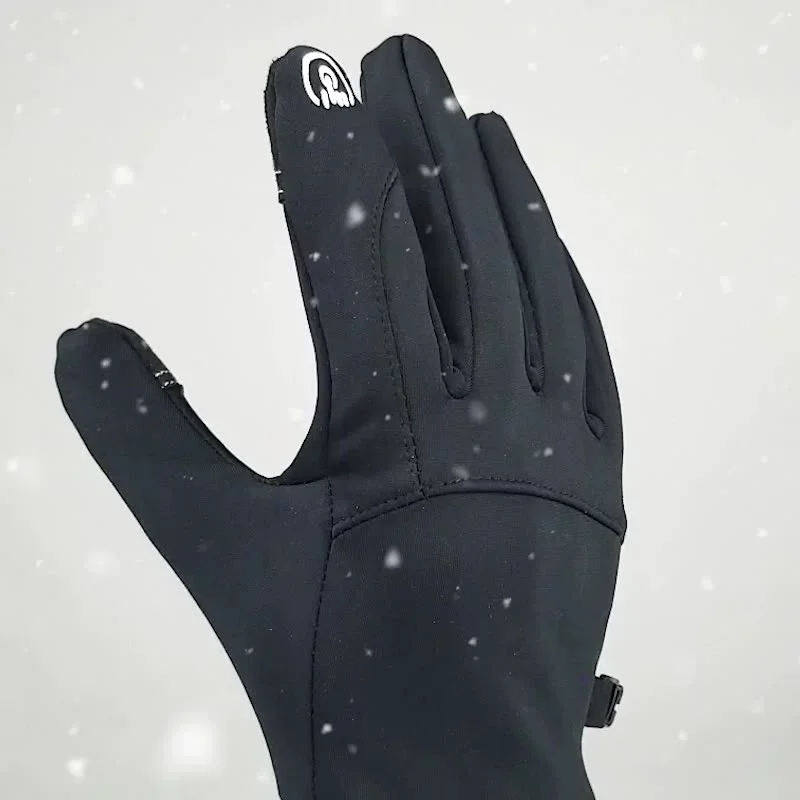 Touchscreen Custom Anti Slip Silicone Gel Winter Thermal Warm Fleece Lining Running Bike Cycling Gloves