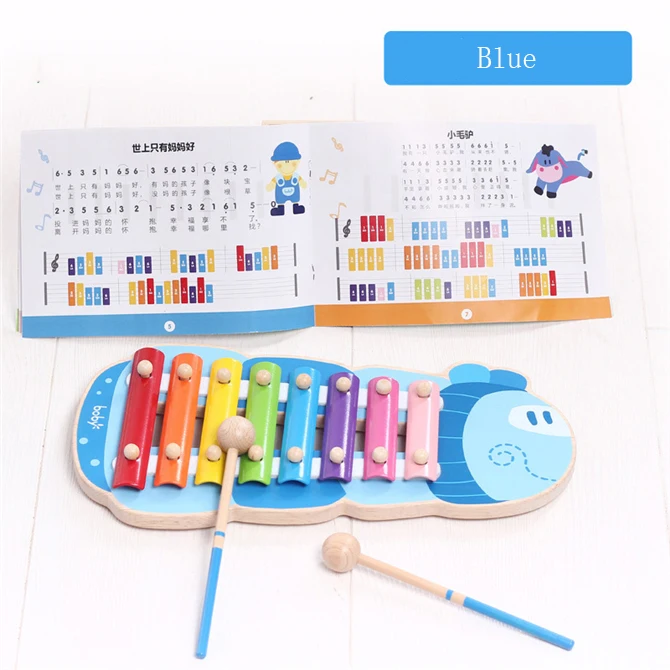 Детский деревянный ксилофон для раннего развития мудрости музыкальные игрушки