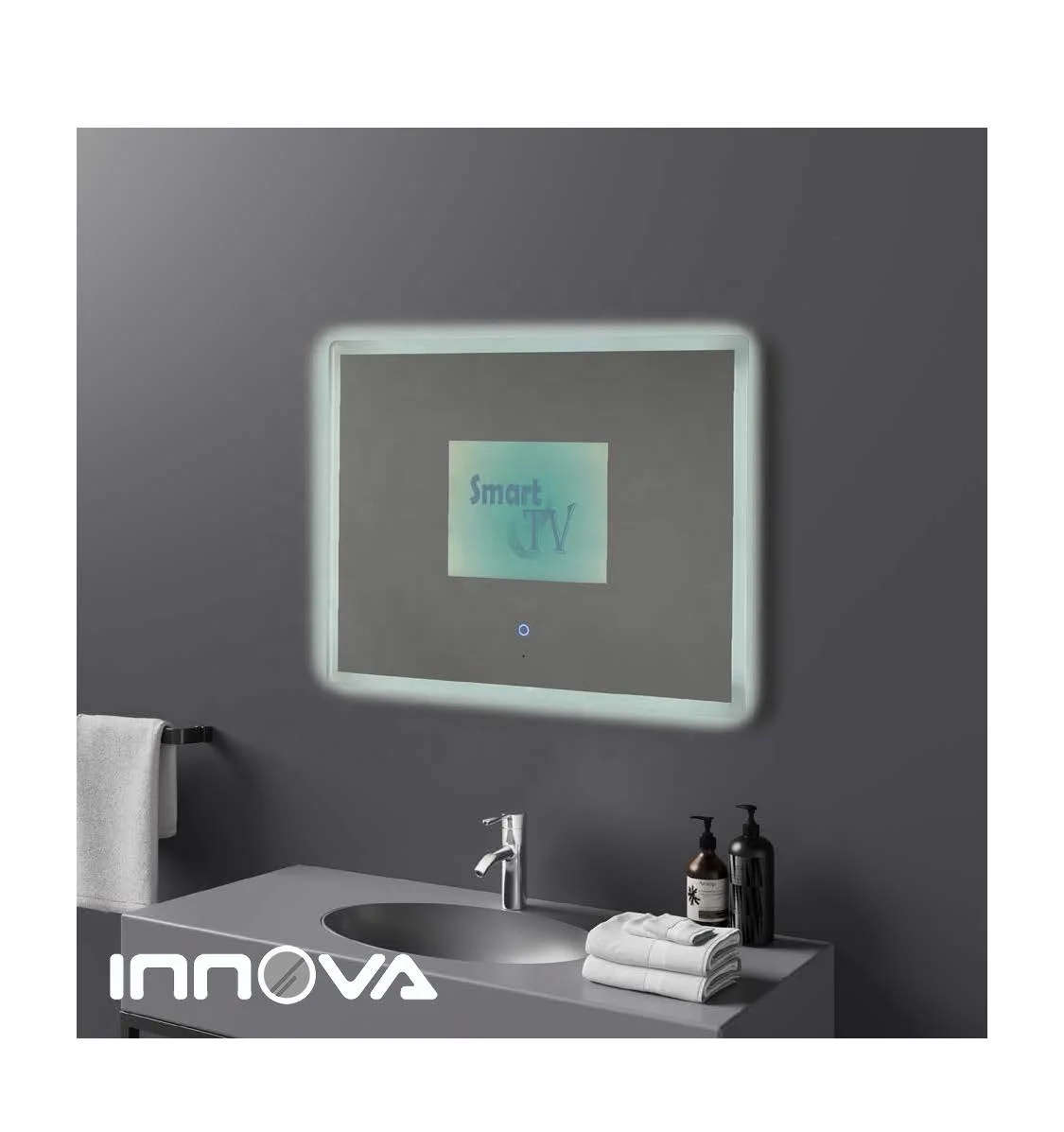 Customize Home Full Function Glass TV Led Mirror With Touch Screen Wifi