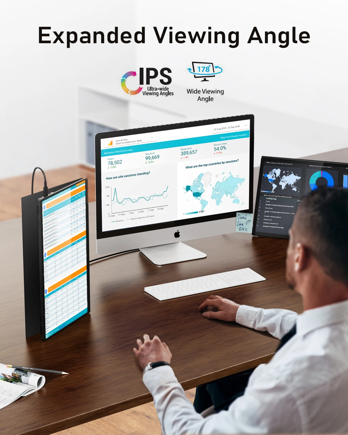 Arzopa Oled dual Portable laptop screen Monitor touchscreen 4k ultra hd 14.0 17.3 usd c display portable monitor