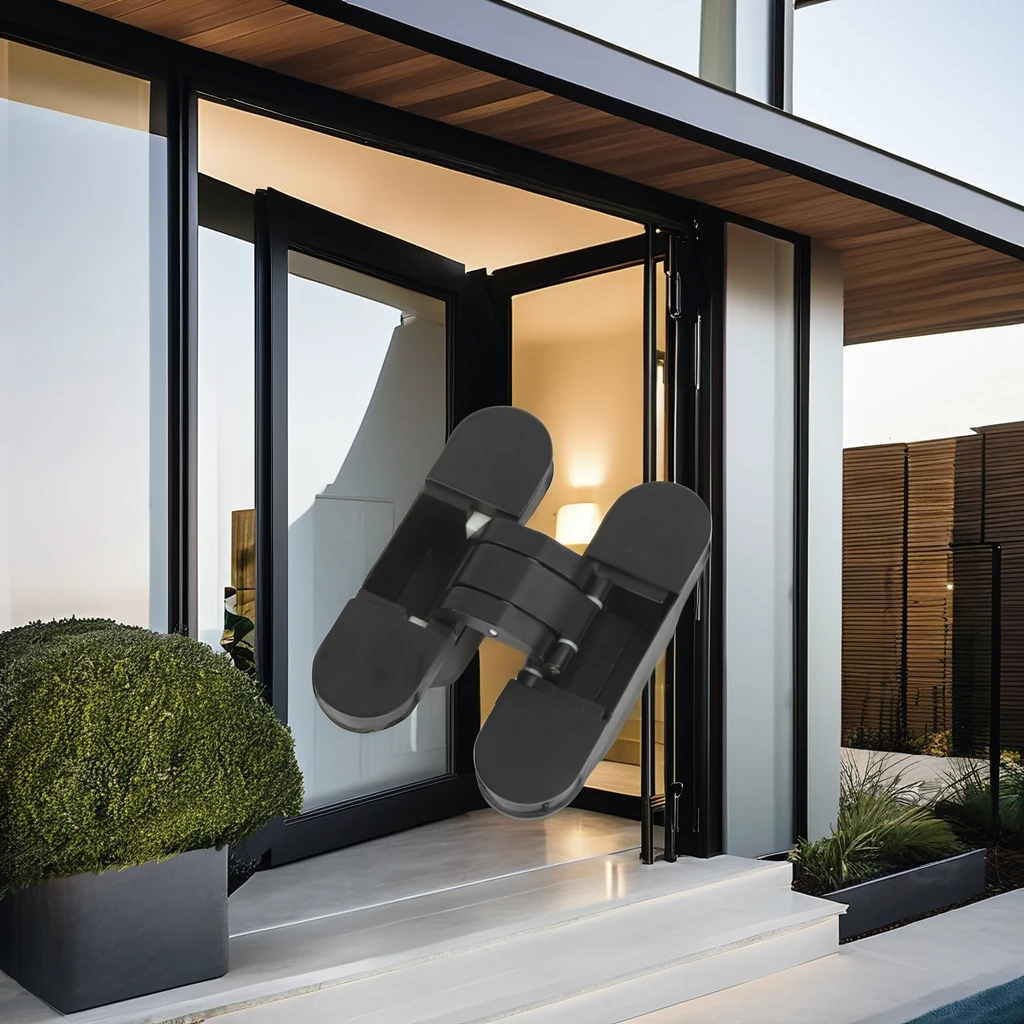 YiGe 180 Degree Opening  Adjustable Invisible Gate Hinge Modern Wood Door Zinc Alloy Steel Hardware Hidden Door Hinges Window