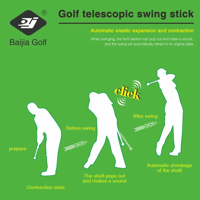 Golf Pop Up Stick Swing Trainer BaiJia