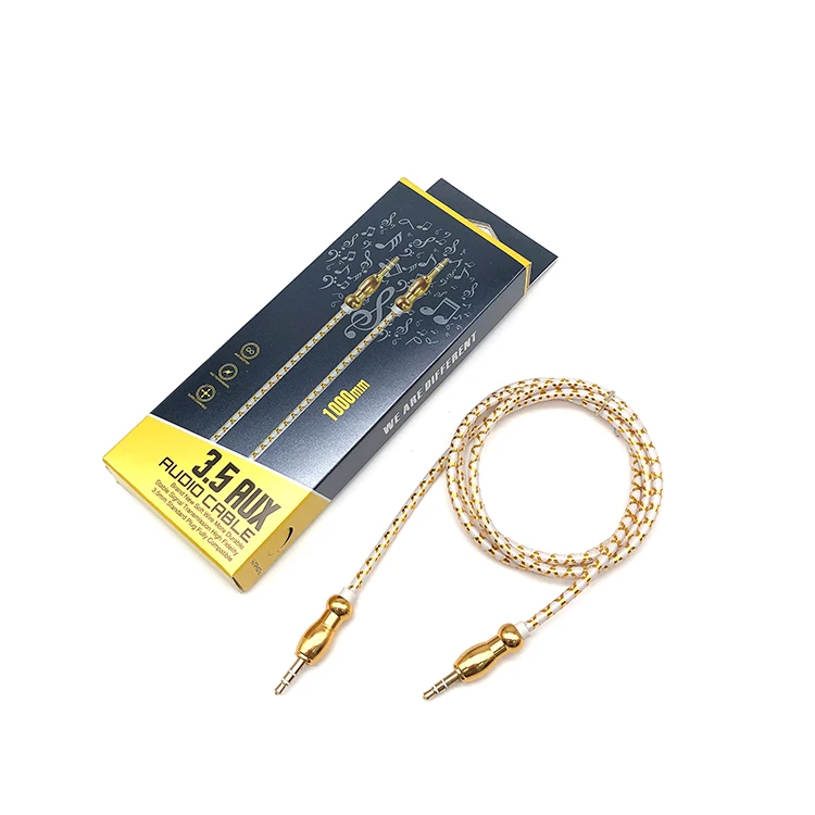 Best quality aux audio cable 3.5mm jack aux cable for phone