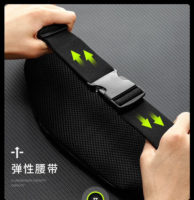 HUALIAN Nylon waterproof Fanny Pack Waist Bag Bum Pack Bag Sport Running belt for men women
