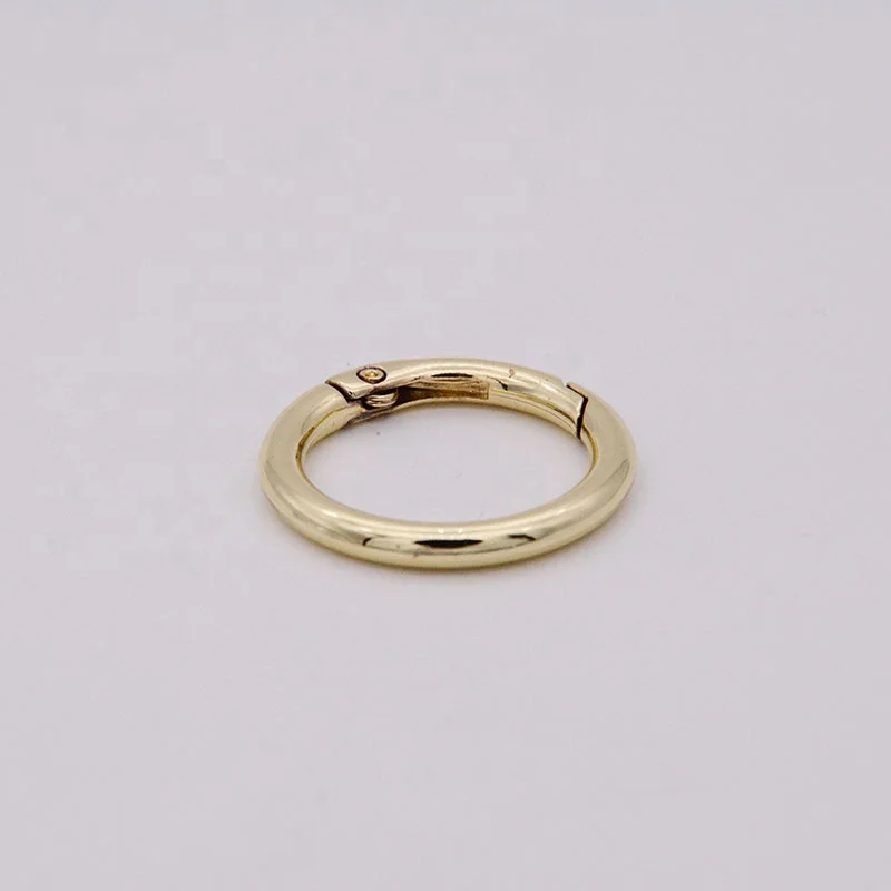 Factory direct production Custom Latest Zinc Alloy Spring Ring Key Ring Bag Accessory Round Spring Gate O Ring