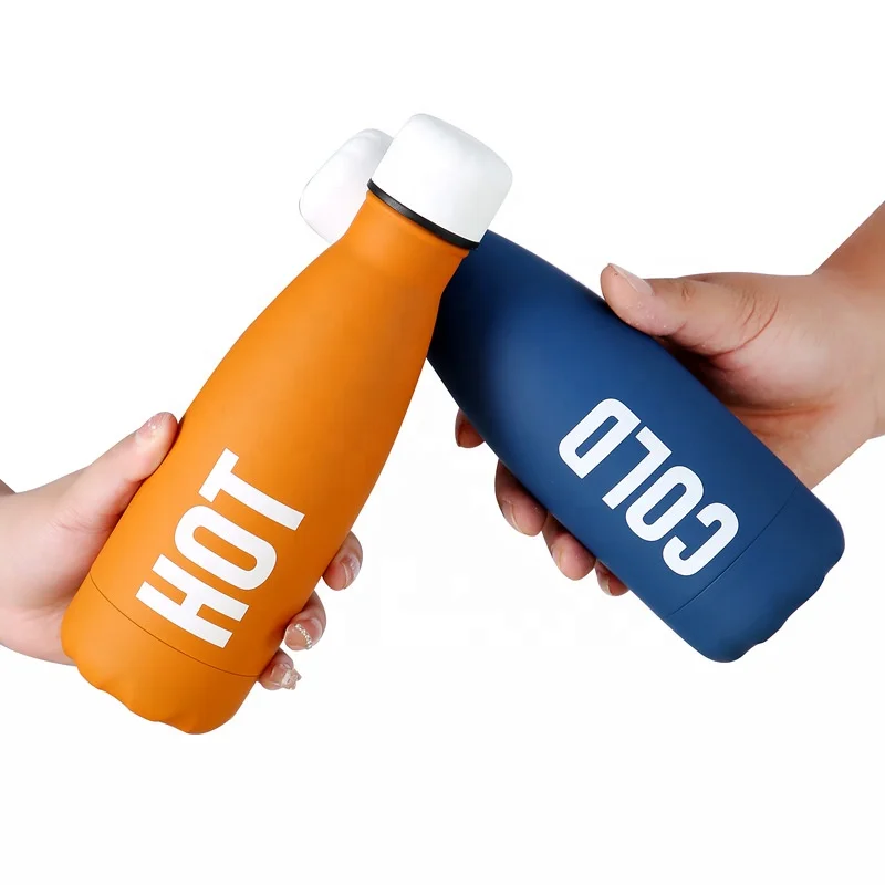 17oz  Portable Insulated 304 Food Grade Cola Shape Vacuum Insulated Stainless Steel water powder coated engraved Bottle