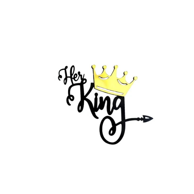 New arrival Dad King happy fathers day cake topper for cake decorations party supply