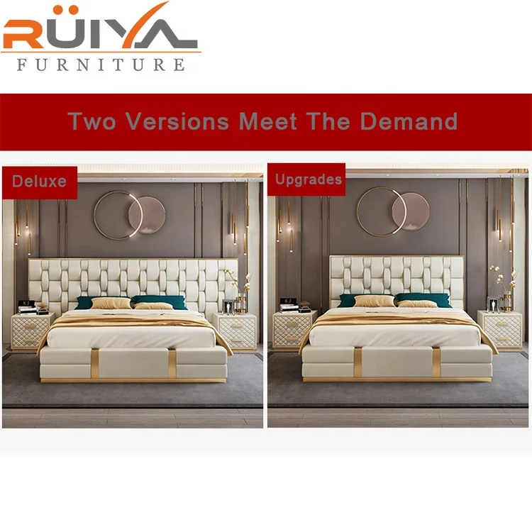 luxury italian bedroom set furniture king size modern bed frames big headboard luxury wooden bed