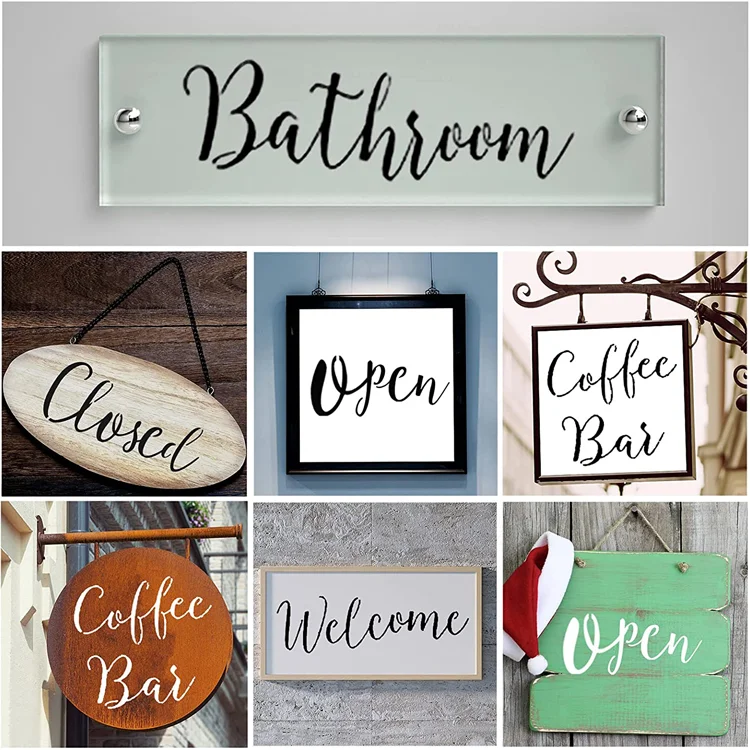 Letter Stencils for Painting on Wood 45 Pcs Large Alphabet Stencil Templates with Numbers and Signs