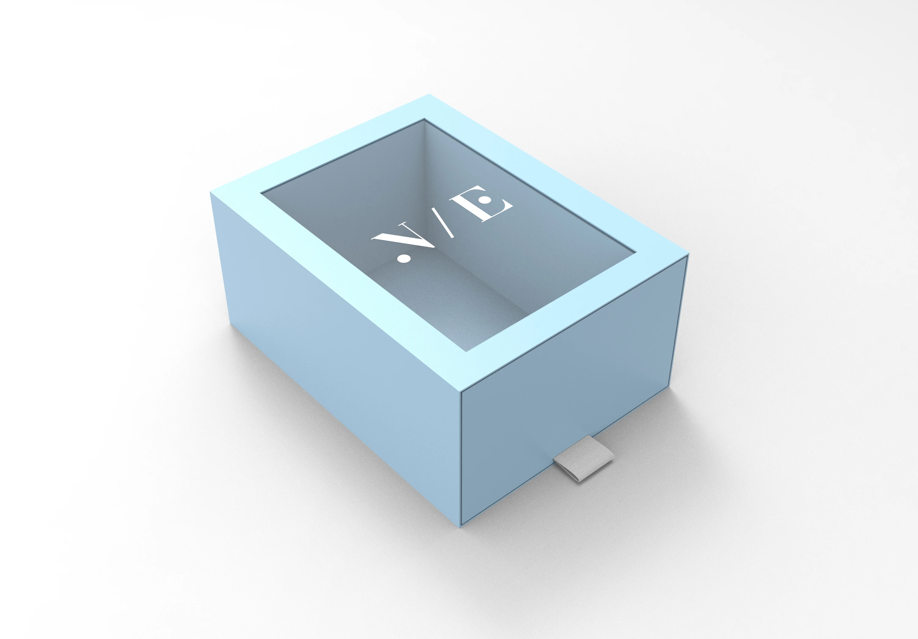 Custom design paper cardboard packaging box of dress paper drawer sliding boxes with clear window for socks underwear