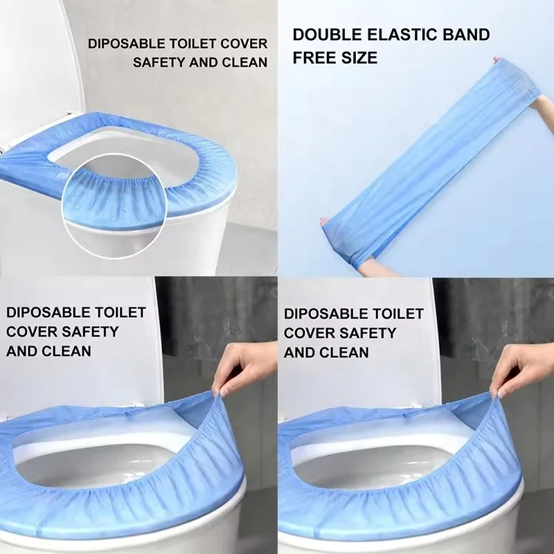 Disposable Toilet Seat Cushion With Thickened Non-Woven Fabric Toilet Seat Ring, Portable In Seat Cushion For Tourist Hotels
