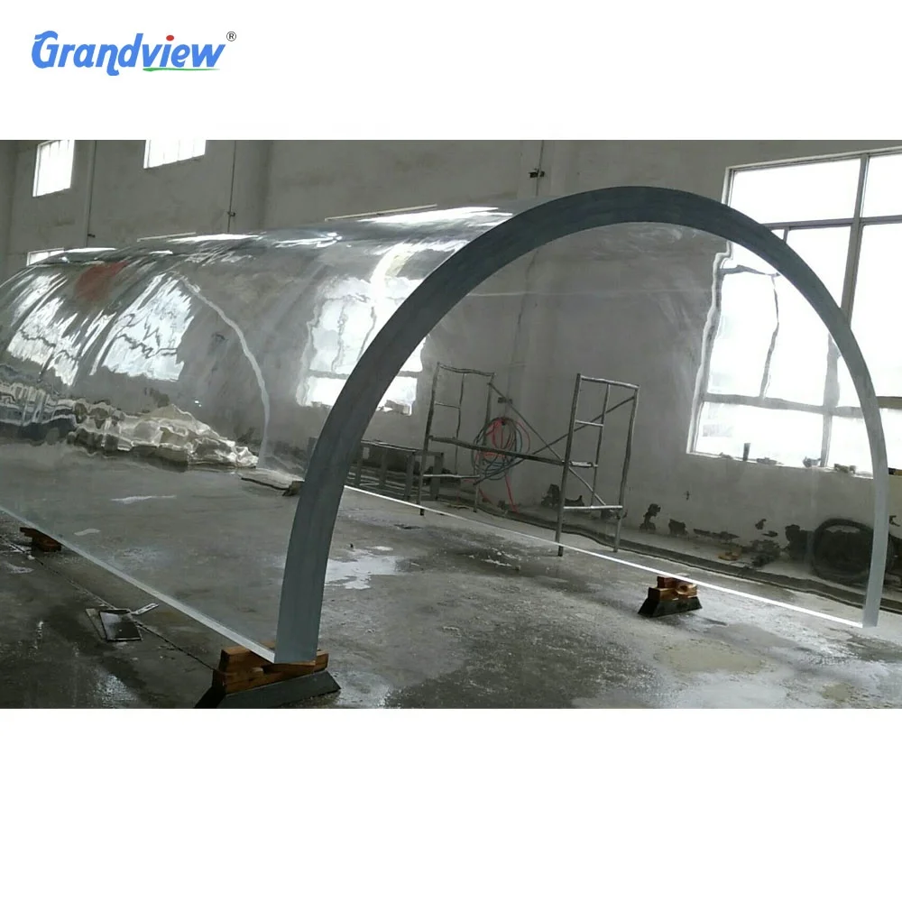 Acrylic aquarium tunnel for building underwater restaurant