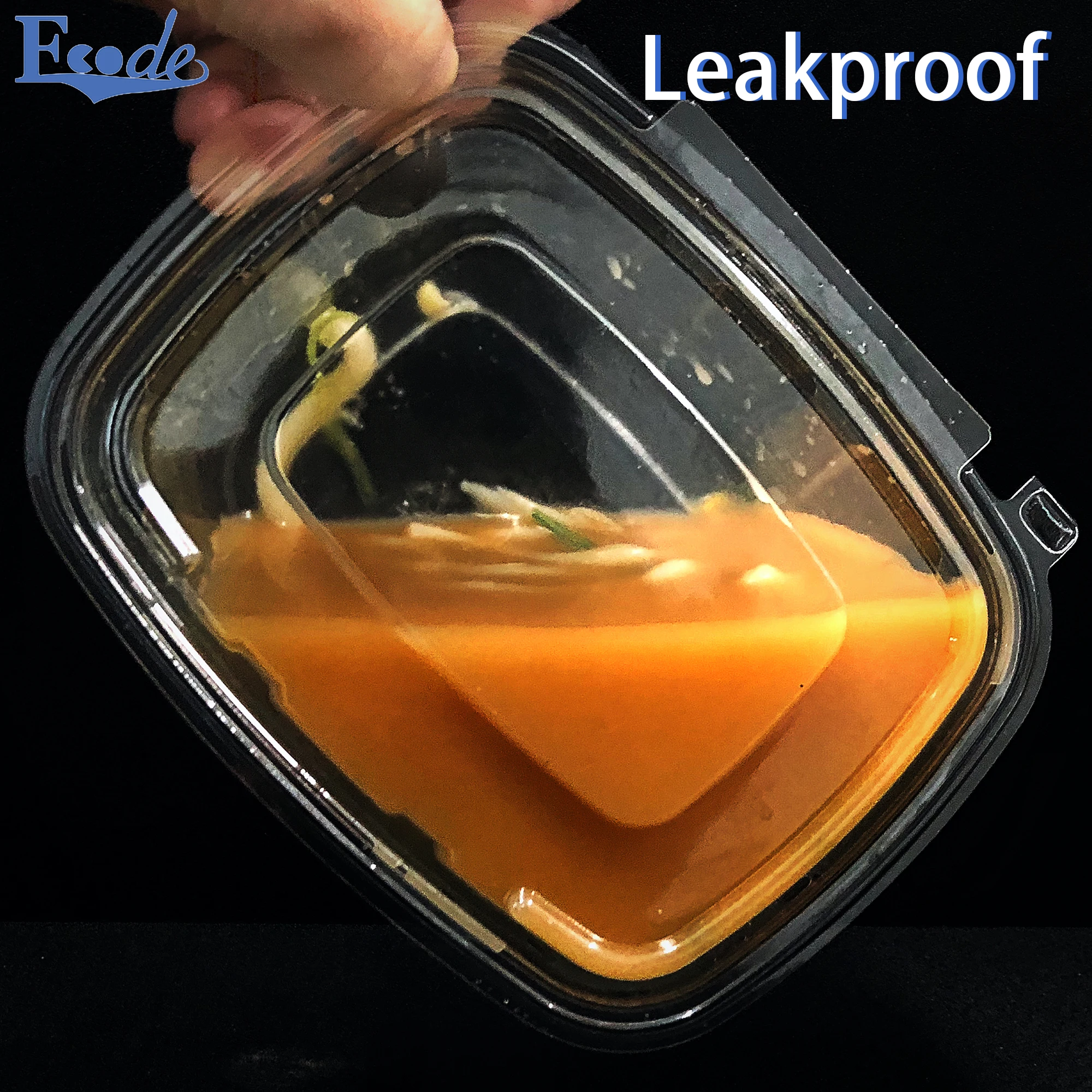 20OZ Biodegradable Disposable Deli Clear Rectangle Sandwich Packaging Plastic Food Catering Platter Trays Plastic Packing Box