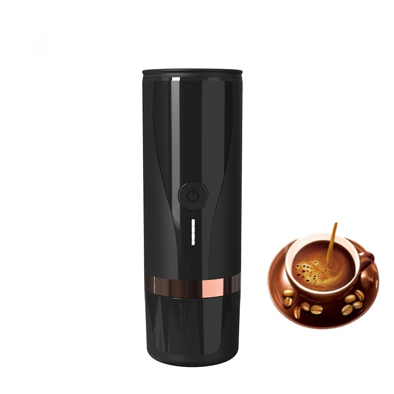 Factory hot sale PCM02 mini Portable Black Electric Coffee Machine handheld capsule 12V car coffee maker for outdoor
