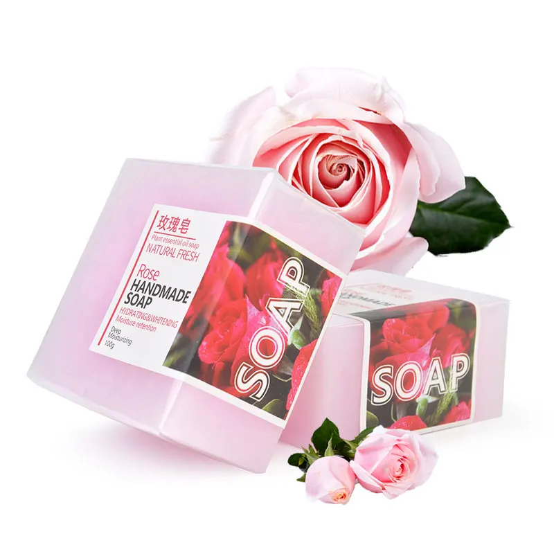 Eco friendly face body soap roses flower wholesale organic hand made hotel soap