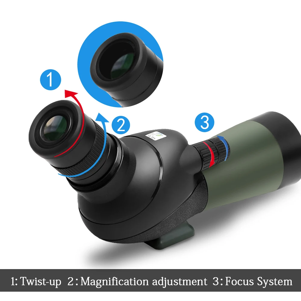 Spotting Scope Telescope, Spotting Scope with Bak4 Prism, Spotter Scope for Target Shooting Bird Watching with Tabletop Tripod