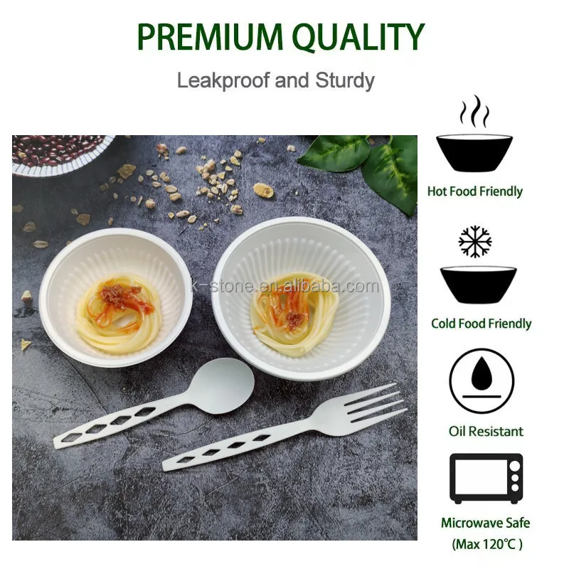 Custom 2000pcs 200ml Microwavable Sustainable Biodegradable Cornstarch Small Salad Bowls Wedding Party Disposable Desert Bowl