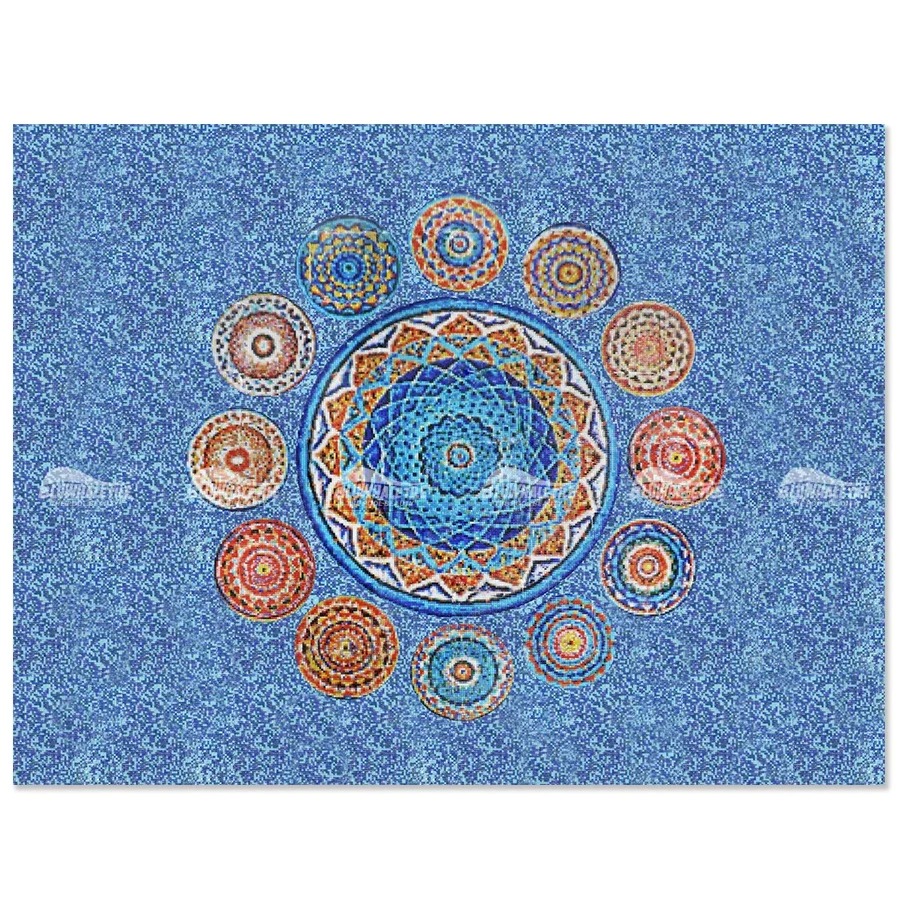Factory Direct Supply Hotel Spa Building Materials Wall Decoration Glass Mosaic Art Tiles Swimming Pool