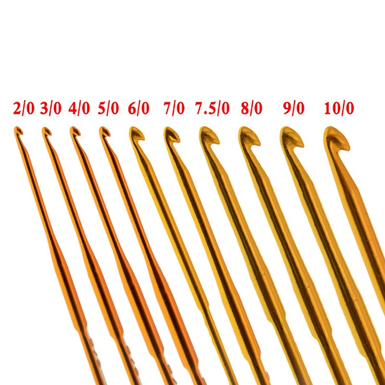 Weave Craft Sweater Knitting Metal Handle Craft Needles Alumina Double End Crochet Hook Knitting Needle(2mm-10mm)