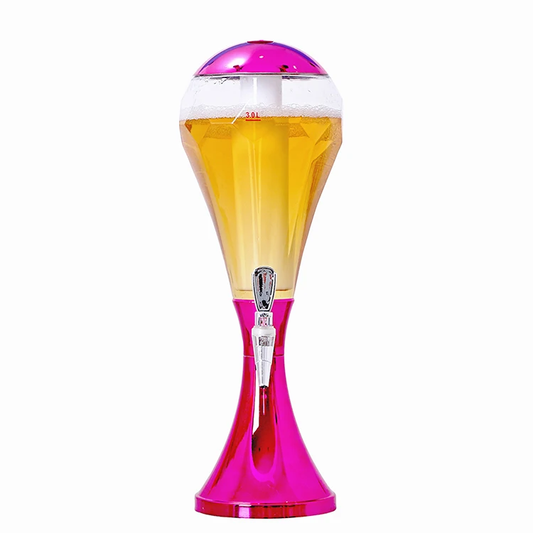 High Quality 3 L Drink Tower Plastic Beer Portable