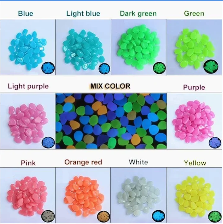Glow In The Dark Garden Decorative Stone Luminous Lighting Pebble Stone