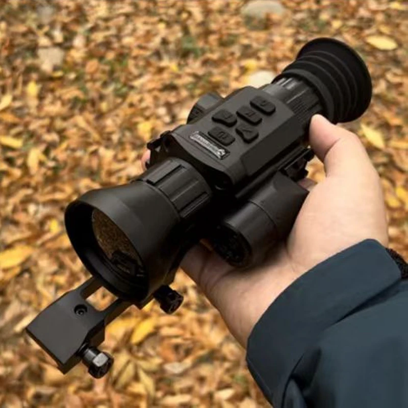 RLS Zoom Thermal Imaging Monocular Waterproof Night Hunting Thermal Sight with Laser Ranging Plastic Handheld Finder