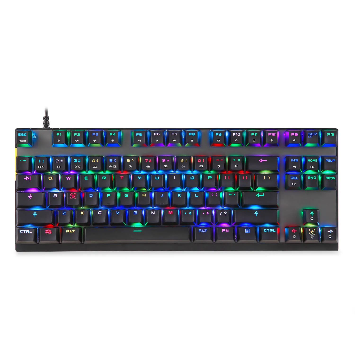Motospeed Real Programmable Gaming Keyboard Mechanical Gaming Mechanical Keyboard RGB Waterproof Usb Wired Multi Keys 87 Keys