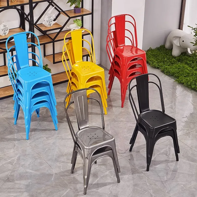 Made In China High Quality Stackable Kitchen Dining Furniture With Optional Height Color Counter Bar Stools Metal Tolixs Chair