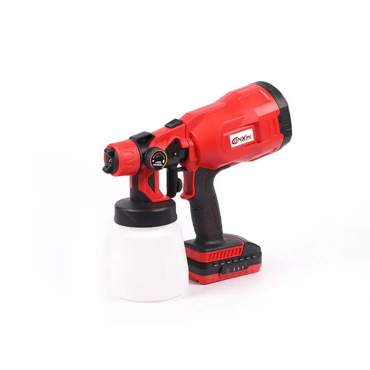 High Quality 18v Wireless Rechargeable Automatic Electric High Pressure Airless Painting Spray Gun