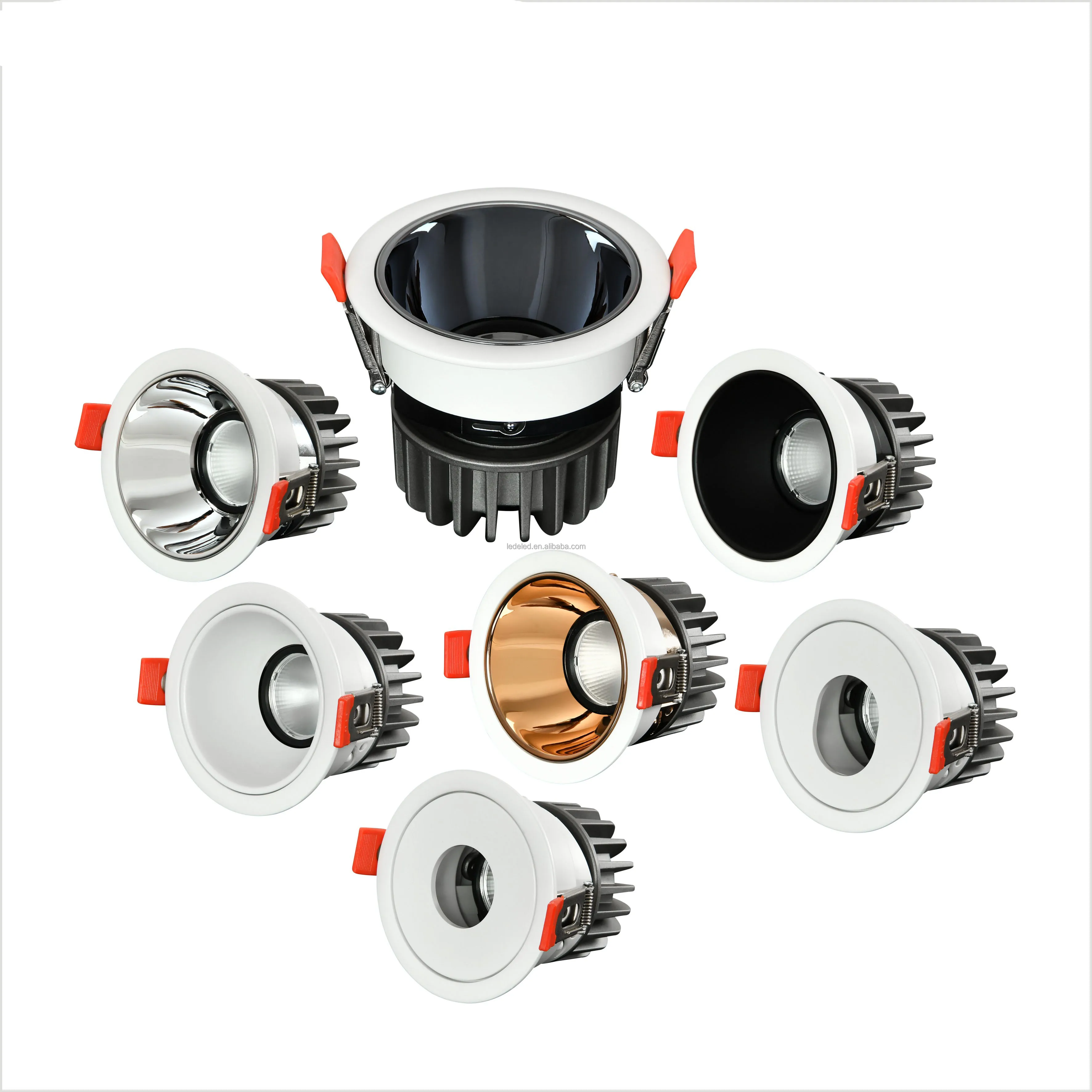 Indoor Nordic Adjustable Rimless Stylish Ceiling LED Spot Lights Aluminum Black LED Recessed spotlight