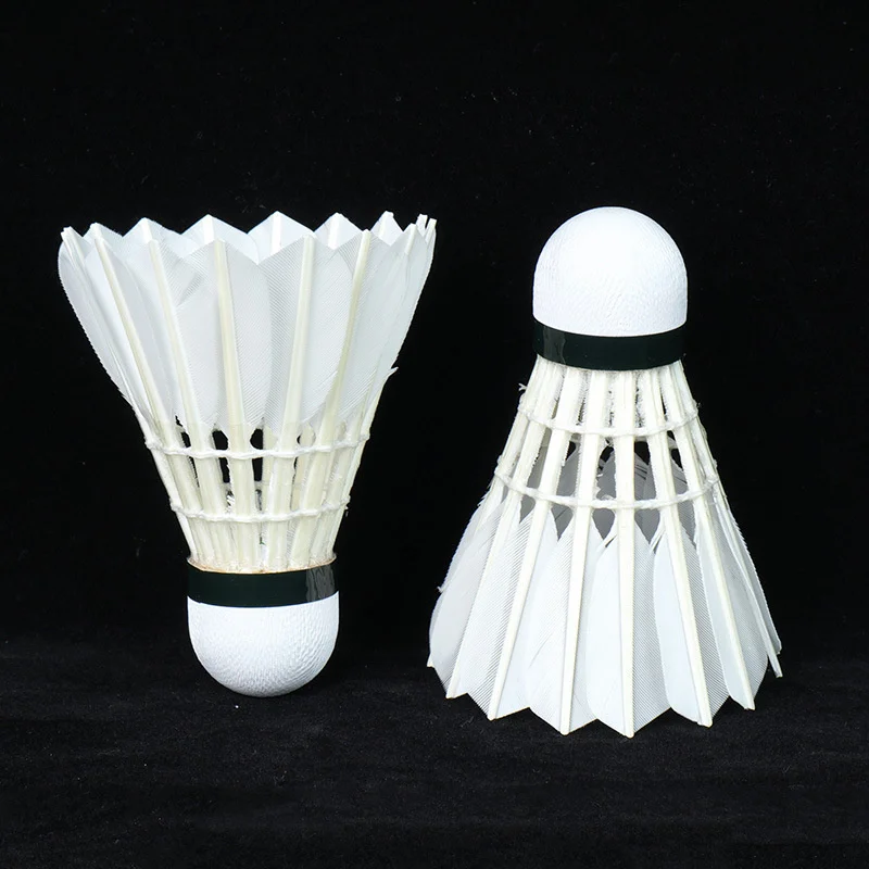 12Pcs/lot  Badminton Goose Feather Shuttlecock  Durable Badminton Ball for Training Exercise tournament competition