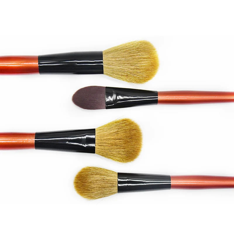 
16pcs Natural Animal Goat Synthetic Hair Red HandleMakeup Brushes Set Beauty Products for Women 