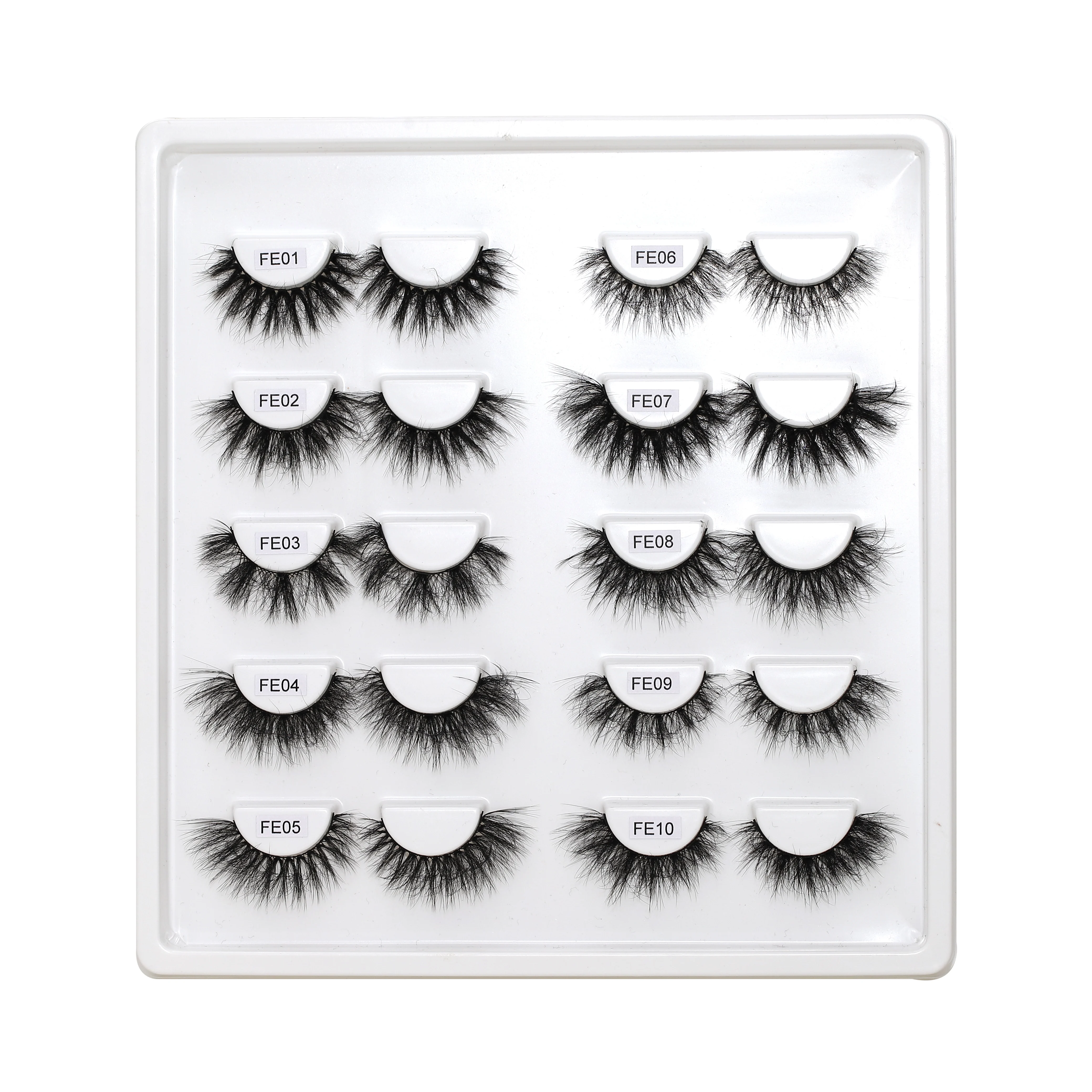 KV 8D Fluffy mink effect false lashes wholesale super messy dramatic style eyelashes private label faux mink lashes