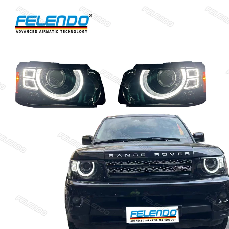 FELENDO Car LED Head Lamp For Range Rover Sport 2005-2009 2013 L320 Range a Rover Sport LR030759 LR030791 LED Headlight