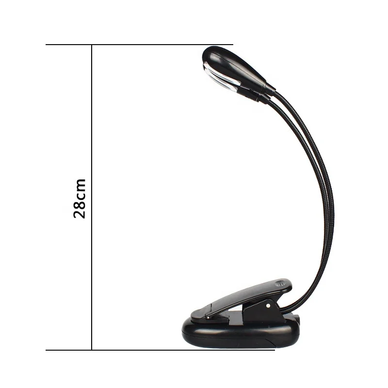 Adjustable Double Pole Book Lamp Goosenecks Clip on LED Lamp for Music Stand and Book Reading Light Book Led Light